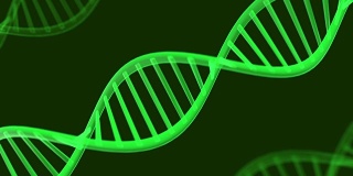 未来的旋转DNA链。基因工程科学背景。