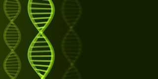 Futuristic rotating DNA strand. Genetic engineering scientific background.