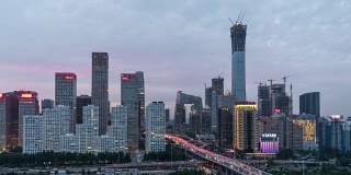T/L HA PAN Downtown Beijing, Dusk to Night / Beijing, China