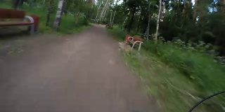 在森林公园骑自行车的时间