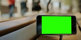 纽约市智能手机绿屏chromakey移动营销