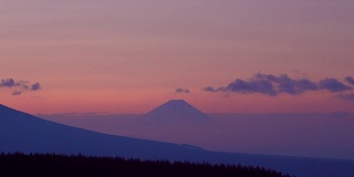 从Kirigamine富士山的黎明-时间流逝