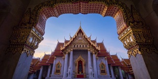 4k时间间隔，卧佛寺，大理石寺庙，曼谷，泰国