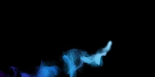 抽象的蓝紫色发光星尘粒子视频动画