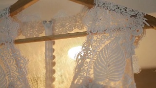 美丽的婚纱。视频素材模板下载