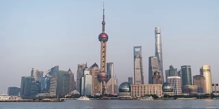 T/L PAN Elevated View of Shanghai Skyline /上海，中国