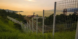 香港引水渠日落景观