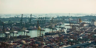 新加坡的工业港。