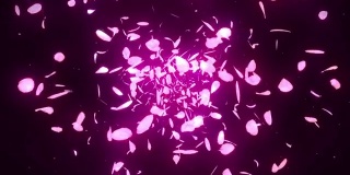 樱花花瓣落在粉红色的背景上，循环闪烁动画，