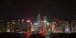 香港光之交响乐在维多利亚港