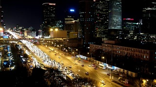 Downtown Beijing at Night /北京，中国视频素材模板下载