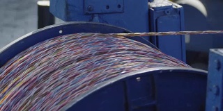 工业生产电缆。绞缆。