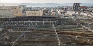 日本长野火车站的景色