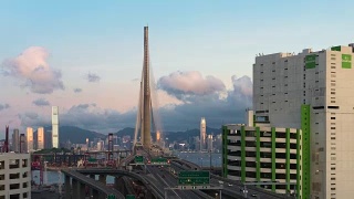 香港青沙公路上的香港交通视频素材模板下载