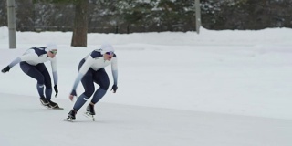 女子速滑选手获得第一名