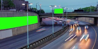 约翰内斯堡M1高速公路时间流逝和空白广告牌