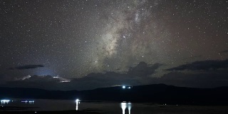 泰国清迈湖上的时光银河。