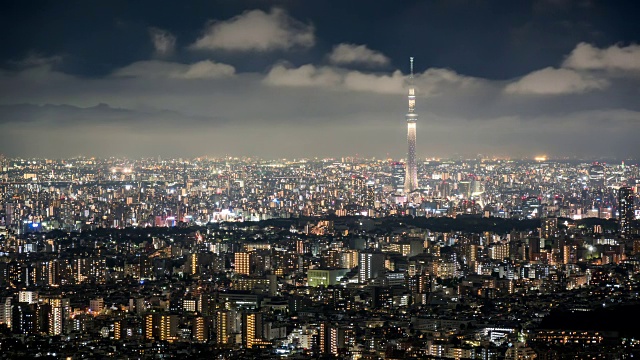 东京天际线之夜/日本东京