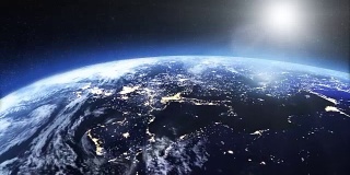 夜间地球的卫星图像
