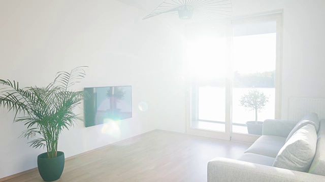 日光照明的现代客厅