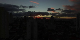 日落在圣保罗城市