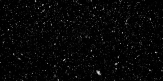 湍流降雪在黑色，4k背景