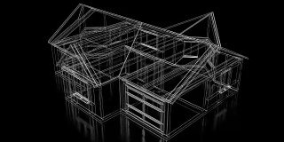 3D房屋建筑-钢丝框架