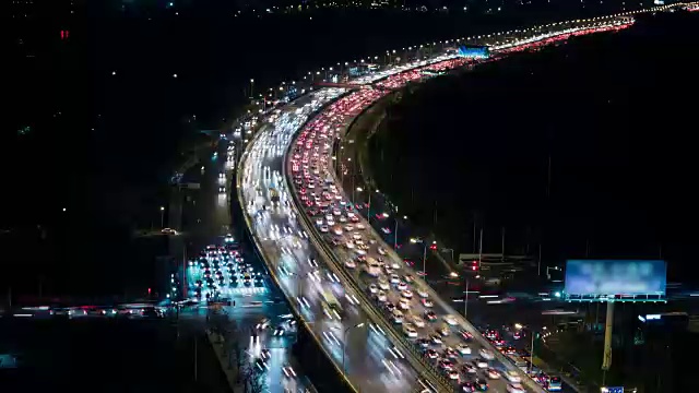 T/L HA Rush Hour Traffic at Night /中国北京