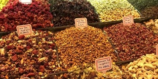 土耳其香料市场在Misir Carsisi