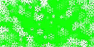 雪花动画来，直到全屏幕上的绿色屏幕来与黑色和白色的阿尔法电影