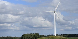丹麦风力涡轮机在农业景观