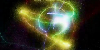 彩色发光粒子光条纹星系环