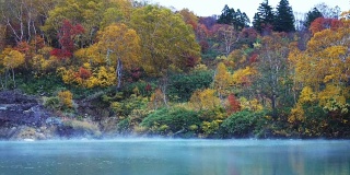美丽的风景，青森秋，日本。