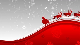 圣诞老人在雪花的背景循环视频素材模板下载