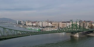布达佩斯城市景观和自由大桥