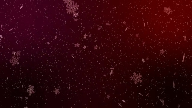 Falling Snow Winter Background with gentle Falling shiny Snowflakes 4K无缝循环