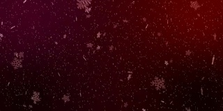 Falling Snow Winter Background with gentle Falling shiny Snowflakes 4K无缝循环