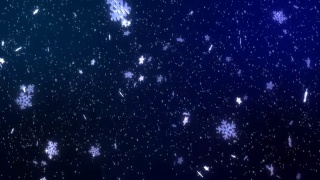 Falling Snow Winter Background with gentle Falling shiny Snowflakes 4K无缝循环视频素材模板下载