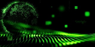 数字网络空间的未来背景，绿色
