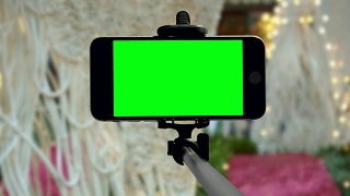 智能手机绿色屏幕chromakey圣诞纽约市假日移动视频素材模板下载