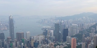 中国天光香港市景著名景点全景4k