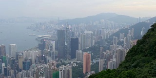 中国天光香港城景著名的海湾观景台全景4k