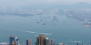 中国天光香港城景著名的观景台湾全景4k