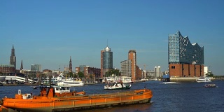 汉堡天际线与Elbphilharmonie，实时