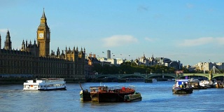 伦敦泰晤士河和国会大厦电影