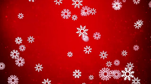 Red winter snowing background