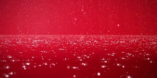 圣诞雪背景红