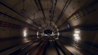 隧道速度地铁列车视频素材模板下载