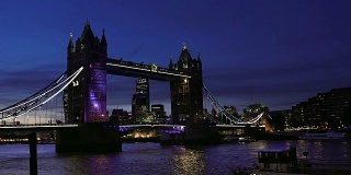伦敦塔桥和城市Cinemagraph