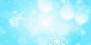抽象蓝白散景圣诞动画背景